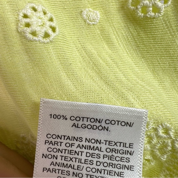 Lucky Brand Yellow Floral Doily Boho Tank Top Open Side Size XL - Picture 11 of 14